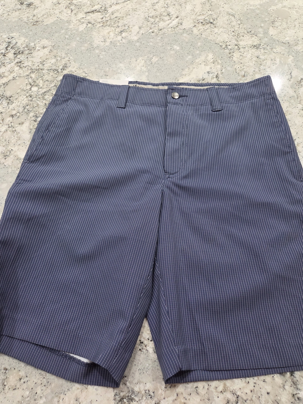 Callaway Navy Pinstripe Flat-Front Golf Shorts